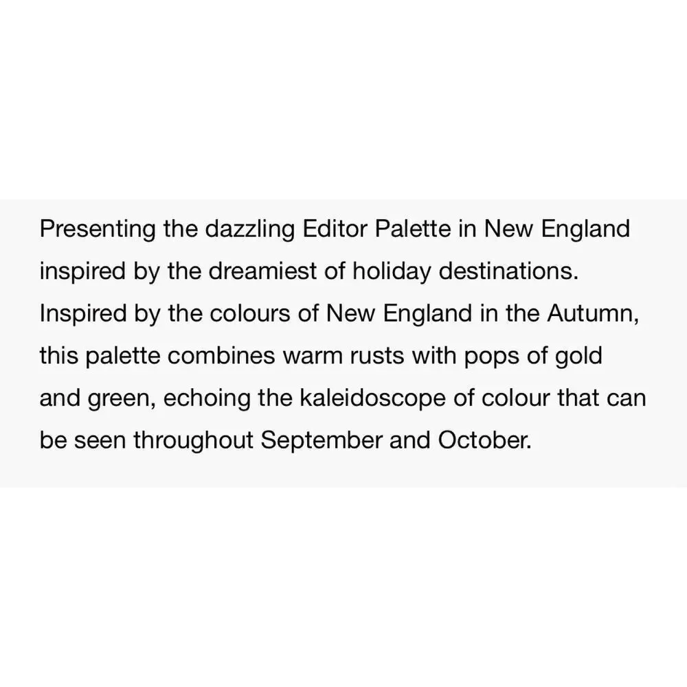 CIATE LONDON New England Vegan Autumn Eyeshadow Palette